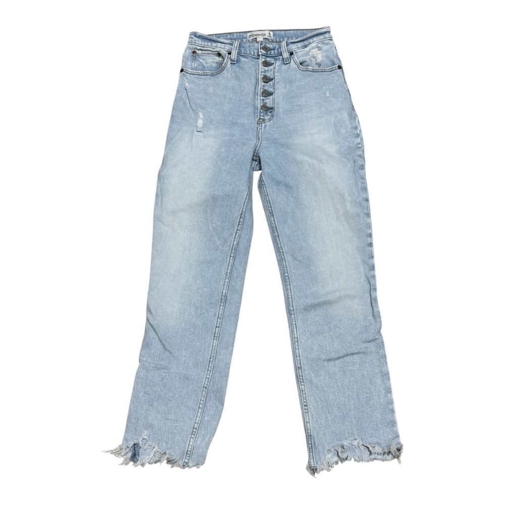 Abercrombie & Fitch Curve Love Ultra High Rise Ankle Straight Jeans Size 26 / 2R